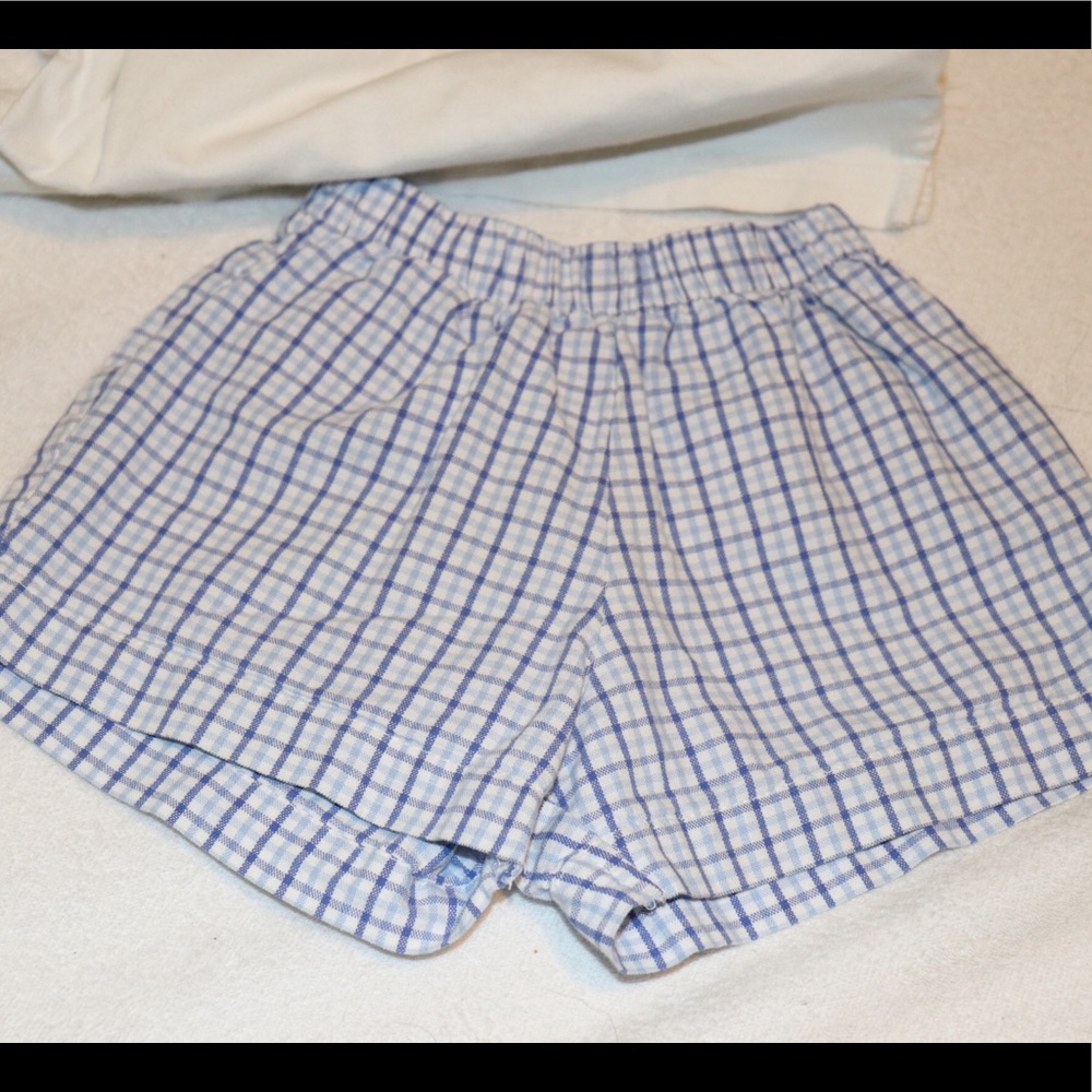 Bella Bliss Blue and white checkered shorts